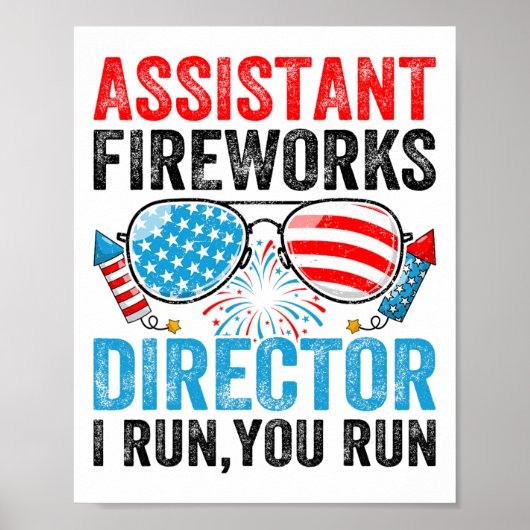 Istant-Vuurwerkregisseur Funny 4th Of July Mannen  Poster (Voorkant)