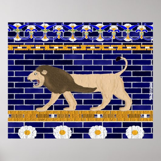 Istar Gate Lion Wall Print (Voorkant)