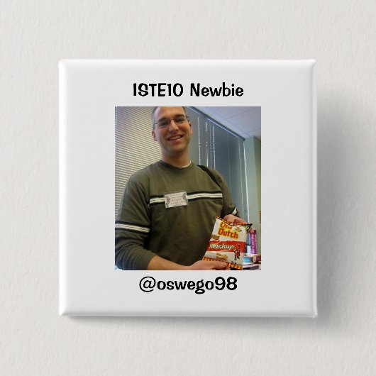 ISTE10 Newbie-supporter Vierkante Button 5,1 Cm (Voorkant)