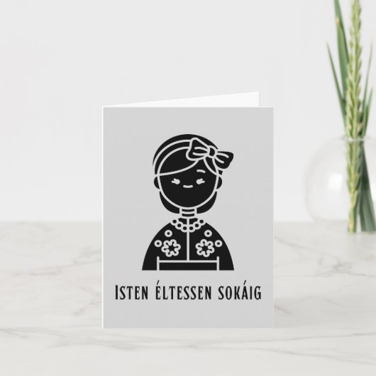 Isten éltessen sokáig, Hongaarse verjaardag Kaart (Voorkant)