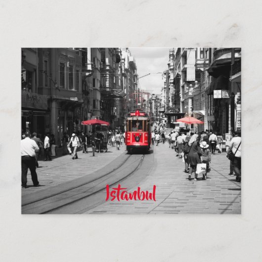 Istiklal Street, Istanbul Briefkaart (Voorkant)