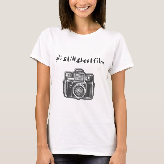 #istillshootfilm + camera t-shirt (Voorkant)