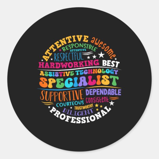 Istive Technology Specialist Appreciation Back To  Ronde Sticker (Voorkant)