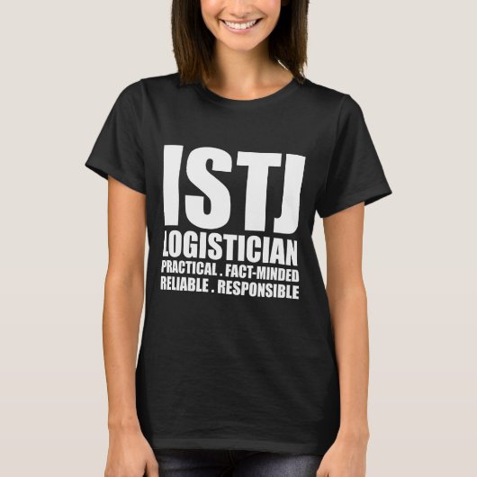 ISTJ Logisticien Introvert T Shirt Black (Voorkant)