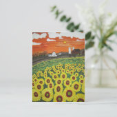 ISunflower Valley Boerderij Briefkaart (Staand voorkant)