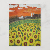 ISunflower Valley Boerderij Briefkaart (Voorkant)