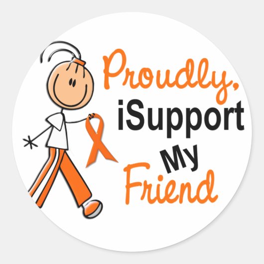 iSupport 1 SFT Leukemie MS Nierkanker VRIEND Ronde Sticker (Voorkant)