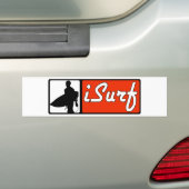 iSurf Red Bumpersticker (Op auto)