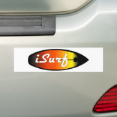 iSurf Surfboard Bumpersticker (Op auto)