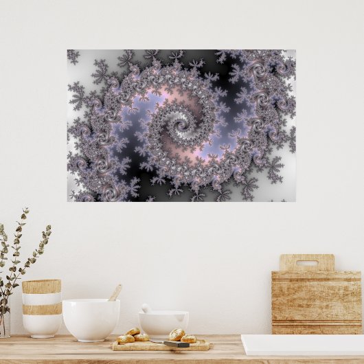 Isvirvel - Fractaal Poster (Keuken)