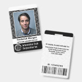 IT Aangepast Computer Medewerker Foto Bar Code Log Badge (Voor- en achterkant)