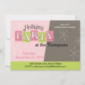 IT AANPASSEN -Atomic Retro Holiday Party nodigt ui Kaart (Voorkant)