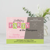 IT AANPASSEN -Atomic Retro Holiday Party nodigt ui Kaart (Staand voorkant)