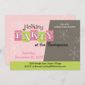 IT AANPASSEN -Atomic Retro Holiday Party nodigt ui Kaart (Voorkant / Achterkant)