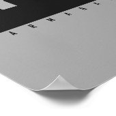 IT AANPASSEN Zwart & Wit Pop Art ChickenPoster Poster (Hoek)