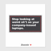 IT-afdeling Humor Stop met het kijken naar rare di Sticker (Vel)
