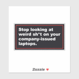 IT-afdeling Humor Stop met het kijken naar rare di Sticker