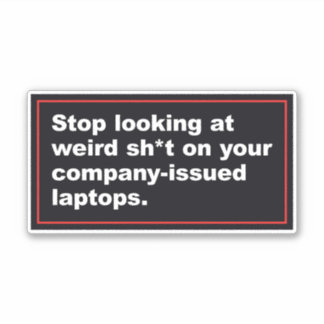 IT-afdeling Humor Stop met het kijken naar rare di Sticker