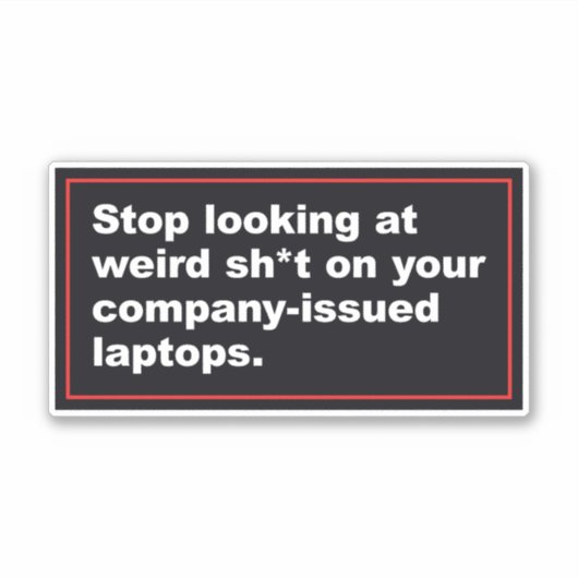 IT-afdeling Humor Stop met het kijken naar rare di Sticker (Voorkant)