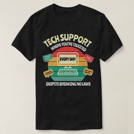 IT-afdeling Informatietechnologie Grappige Tech Su T-shirt (Design voorkant)
