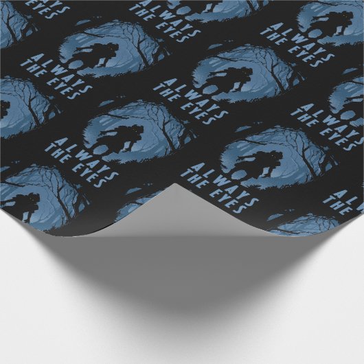 IT altijd de ogen bos silhouet Cadeaupapier (Hoek)