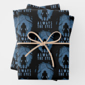 IT altijd de ogen bos silhouet Inpakpapier Vel (In situ)