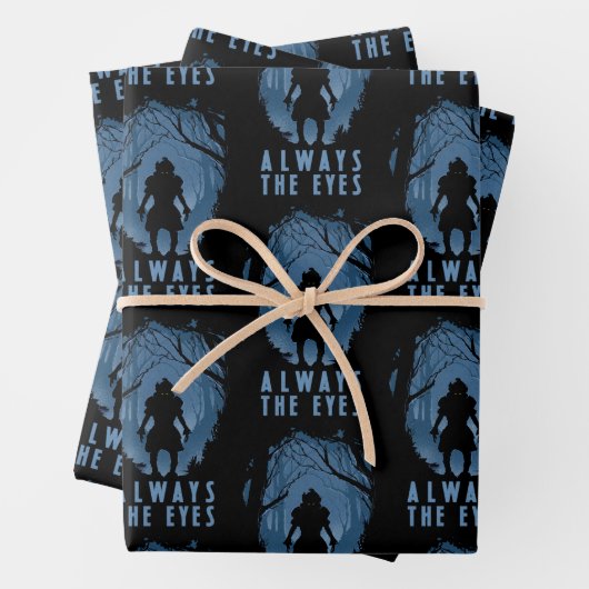 IT altijd de ogen bos silhouet Inpakpapier Vel (In situ)