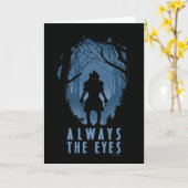 IT altijd de ogen bos silhouet Kaart (Gele Bloem)