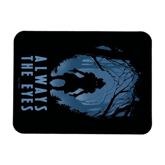 IT altijd de ogen bos silhouet Magneet (Horizontaal)