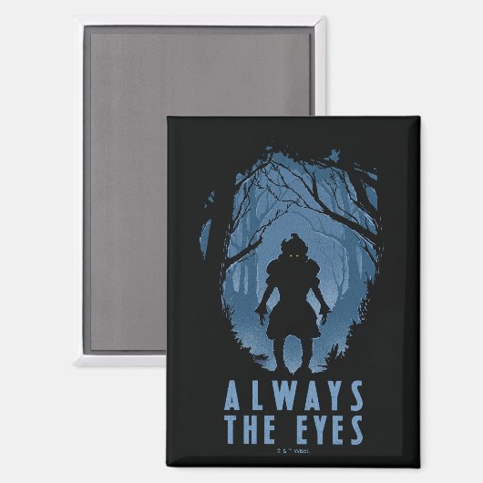 IT altijd de ogen bos silhouet Magneet (Voorkant / Achterkant)