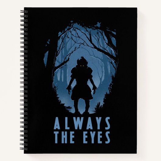 IT altijd de ogen bos silhouet Notitieboek (Voorkant)