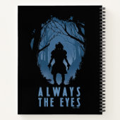 IT altijd de ogen bos silhouet Notitieboek (Achterkant)