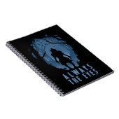 IT altijd de ogen bos silhouet Notitieboek (Rechterzijde)