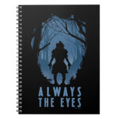 IT altijd de ogen bos silhouet Notitieboek (Voorkant)