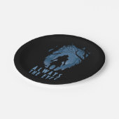 IT altijd de ogen bos silhouet Papieren Bordje (Gekanteld)