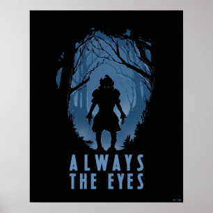 IT altijd de ogen bos silhouet Poster