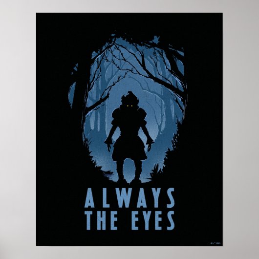 IT altijd de ogen bos silhouet Poster (Voorkant)