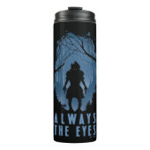 IT altijd de ogen bos silhouet Thermosbeker (Voorkant)