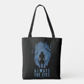 IT altijd de ogen bos silhouet Tote Bag (Achterkant)