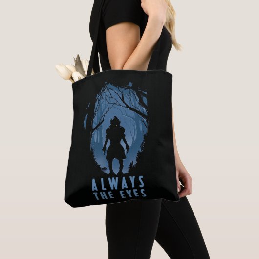 IT altijd de ogen bos silhouet Tote Bag (Dichtbij)