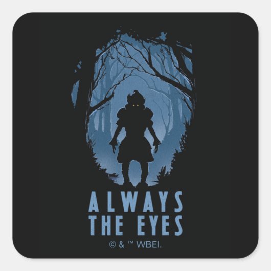 IT altijd de ogen bos silhouet Vierkante Sticker (Voorkant)