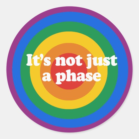 IT&apos; is niet alleen een fase-Bumpersticker Ronde Sticker (Voorkant)