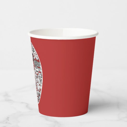 IT-ballon — Doodle Art Papieren Bekers (Links)