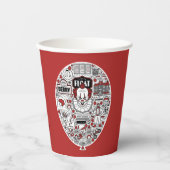 IT-ballon — Doodle Art Papieren Bekers (Voorkant)