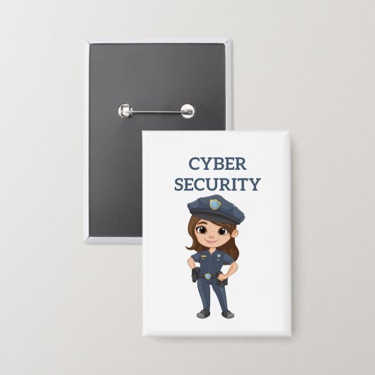 IT-beveiliging: digitale verdediger Button (Voorkant / Achterkant)