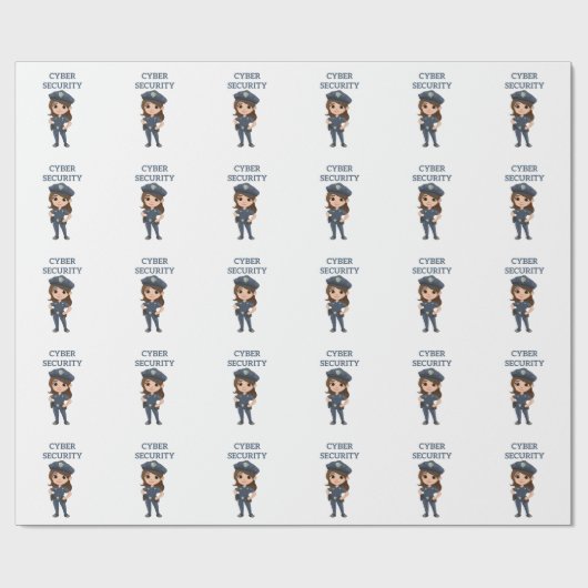 IT-beveiliging: digitale verdediger Cadeaupapier (Vlak)