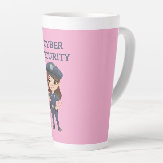 IT-beveiliging: digitale verdediger Latte Mok (Rechterhoek)