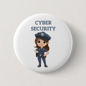 IT-beveiliging: digitale verdediger Ronde Button 5,7 Cm (Voorkant)