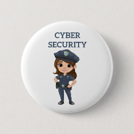 IT-beveiliging: digitale verdediger Ronde Button 5,7 Cm
