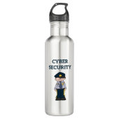 IT-beveiliging: digitale verdediger Waterfles (Voorkant)